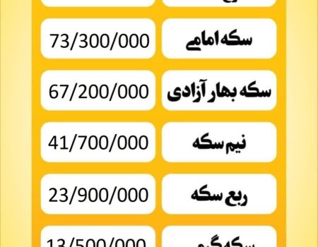 قیمت سکه امروز شنبه ۱۷ خرداد ۱۴۰۴