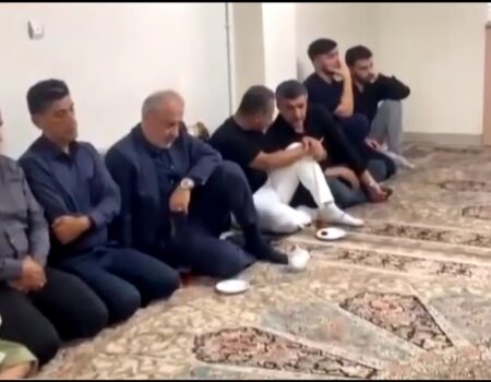 مدافع و مدیرعامل پرسپولیس در مراسم یادبود الهه حسین‌نژاد +ویدیو