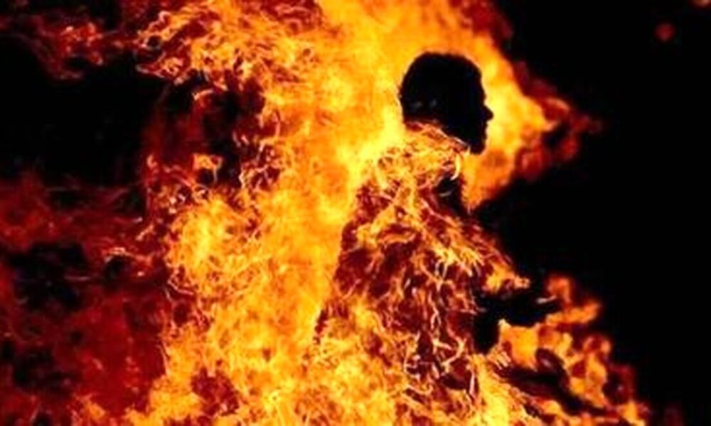 راننده عصبانی مامور پلیس در مشهد را به آتش کشید