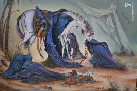 عکس/ تعدادی از آثار فاخر مرحوم استاد فرشچیان عصر عاشورا