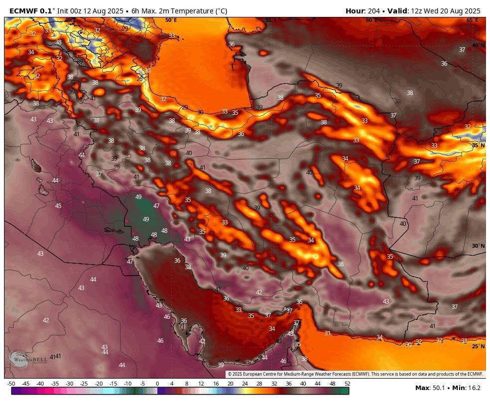 مدل هواشناسی ECMWF