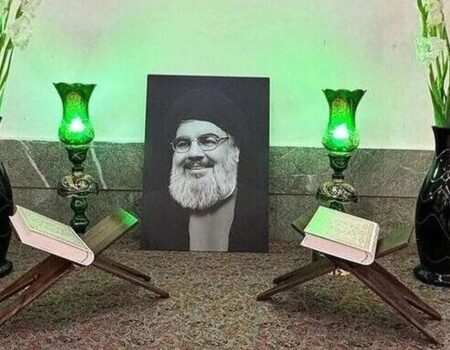 لاریجانی به زیارت مزار شهید سید حسن نصرالله رفت
