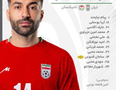 اعلام ترکیب تیم ملی برای دیدار حساس مقابل تاجیکستان +عکس