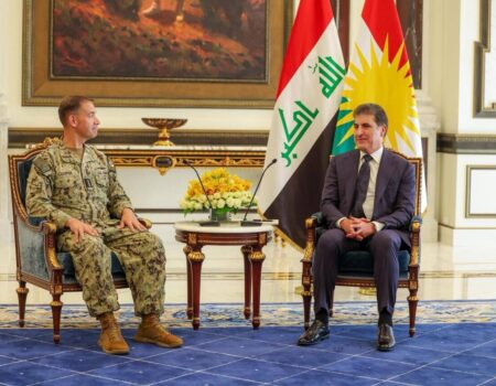 دیدار «نیچیروان بارزانی» با فرمانده سنتکام