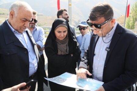 بازدید وزیر راه و شهرسازی از آخرین مراحل اجرایی باند شرقی منطقه ۲ آزادراه تهران - شمال