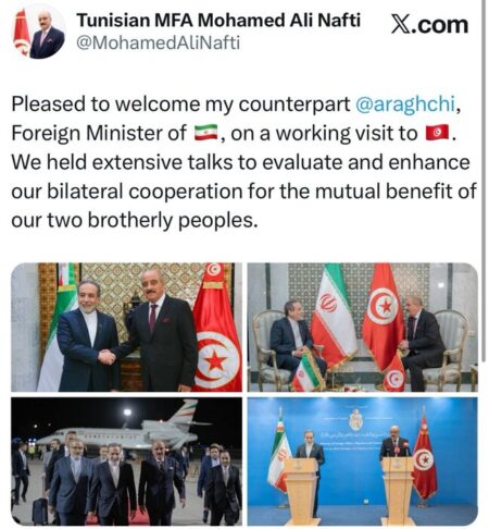 روایت وزیر خارجه تونس از دیدار و مذاکره با عراقچی