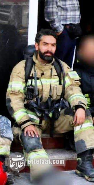 عکس آتش‌نشان جوانی که امروز در حین عملیات شهید شد