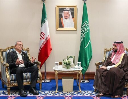 دیدار پزشکیان و بن سلمان در دوحه قطر
