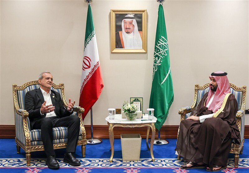 دیدار پزشکیان و بن سلمان در دوحه قطر