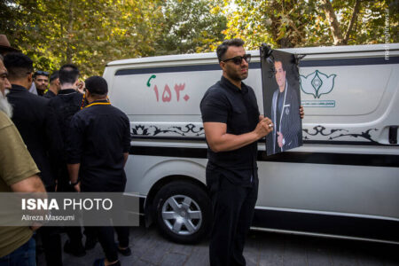 عکس/ حضور چهره‌های در مراسم تشییع پیکر امید جهان