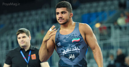 غلامرضا فرخی اولین مدال طلای کشتی فرنگی را به اردو برد +ویدیو