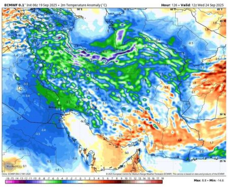 موج‌ تازه بارش‌های پاییزی در راه است/ برای خنک شدن هوا و باران آماده باشید +نقشه هواشناسی