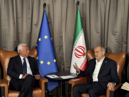 دیدار پزشکیان و رئیس شورای اروپایی در نیویورک