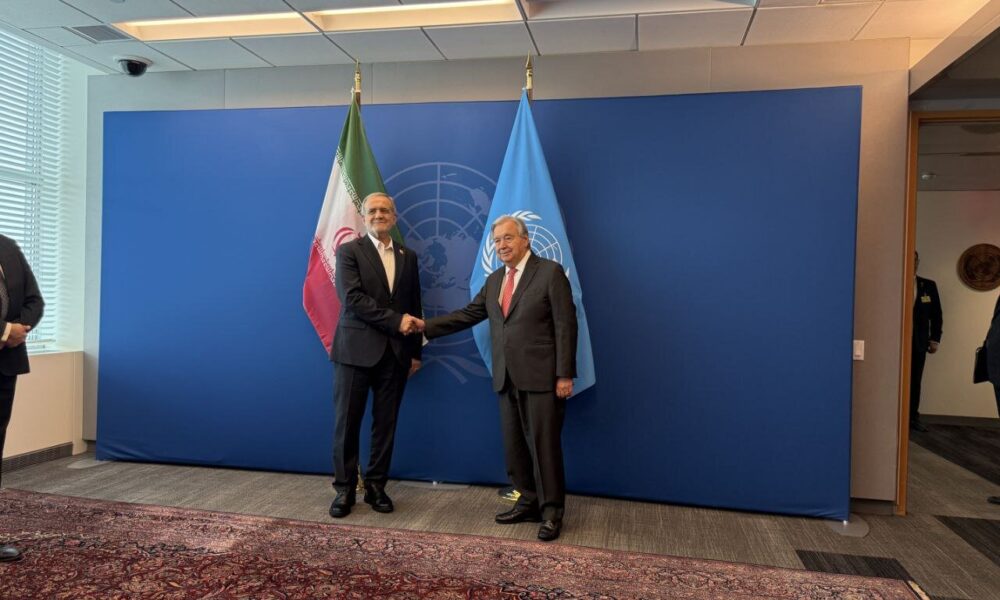 دیدار پزشکیان و دبیرکل سازمان ملل متحد دیدار پزشکیان و دبیرکل سازمان ملل متحد