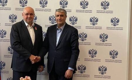 دیدار رئیس سازمان انرژی اتمی ایران با وزیر انرژی روسیه