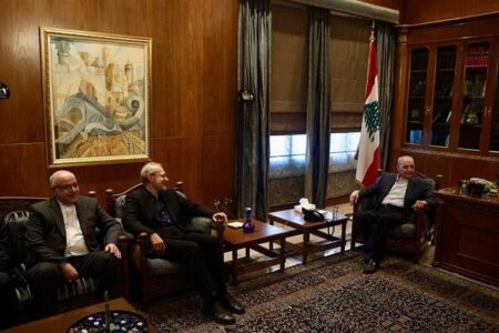دیدار لاریجانی با رئیس مجلس لبنان