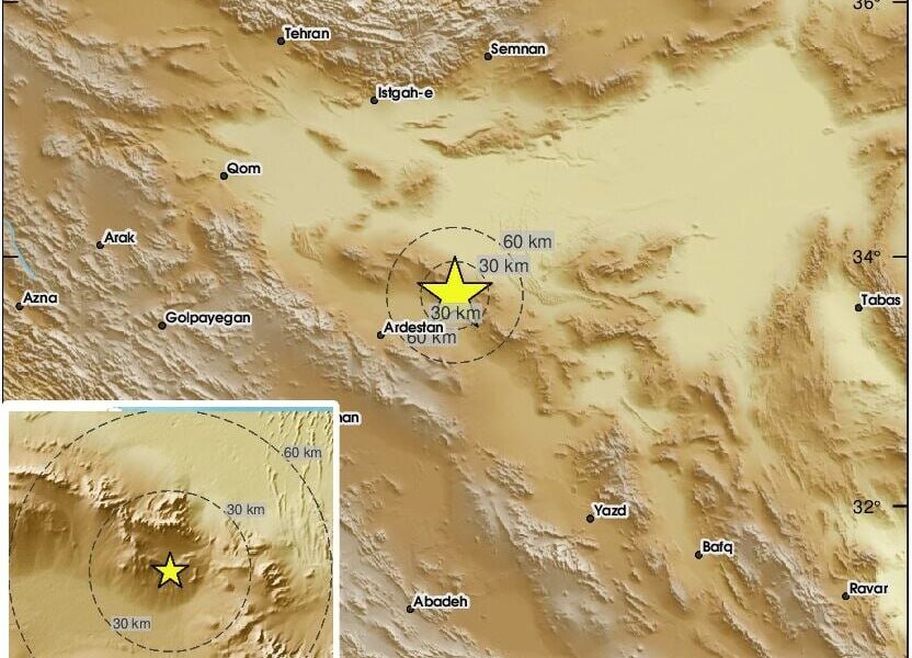 وقوع زلزله بیش از پنج ریشتری در اصفهان تایید شد +عکس زلزله زواره