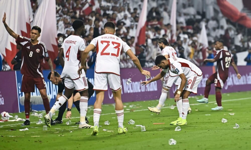 درگیری شدید هواداران و بازیکنان تیم ملی امارات +ویدیو