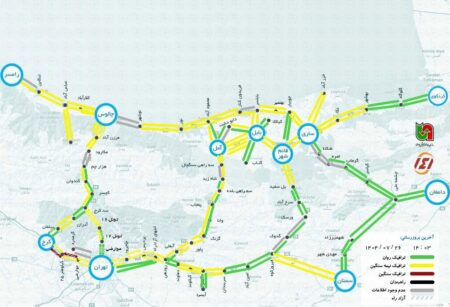وضعیت جاده چالوس و هراز هم اکنون آنلاین امروز شنبه ۲۶ مهر ۱۴۰۴ | ۱۴۱ وضعیت راههای کشور