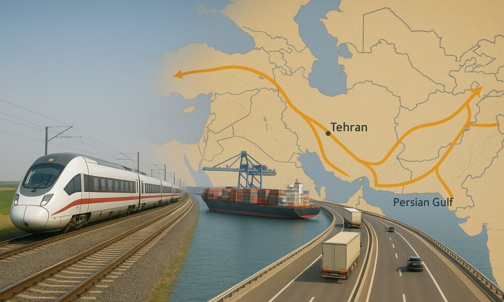ایران در قلب کریدورهای بین‌المللی