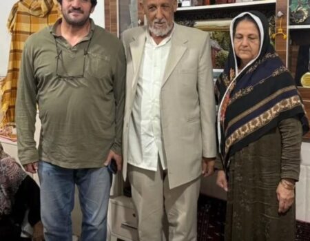 رسول خادم به روستای صابر کاظمی رفت +عکس