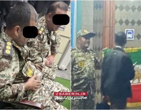 سوءاستفاده از لباس ارتش در متروی تهران +عکس