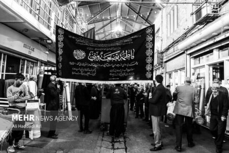 عکس/ مراسم عزاداری فاطیمه در بازار تهران