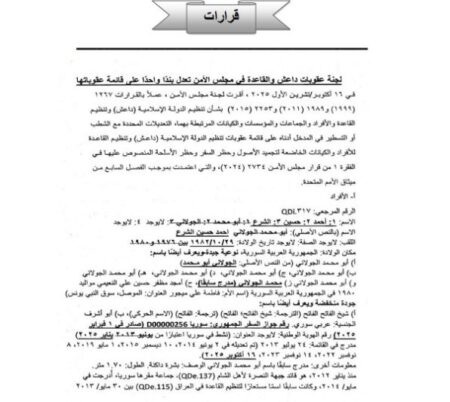 عراق، انصارالله یمن و حزب‌الله لبنان را در بین گروه‌های تروریستی جای داد