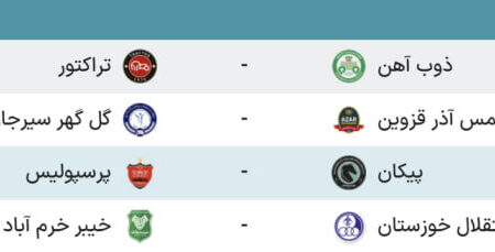 پخش زنده و ساعت بازی پرسپولیس و پیکان امروز ۱۸ آذر از تلویزیون +برنامه سایر بازی‌ها