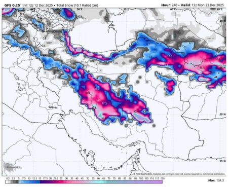 تشدید سامانه بارشی در ۲۲ استان کشور/ امروز بارش برف در تهران؛ کولاک در راه است +نقشه هواشناسی
