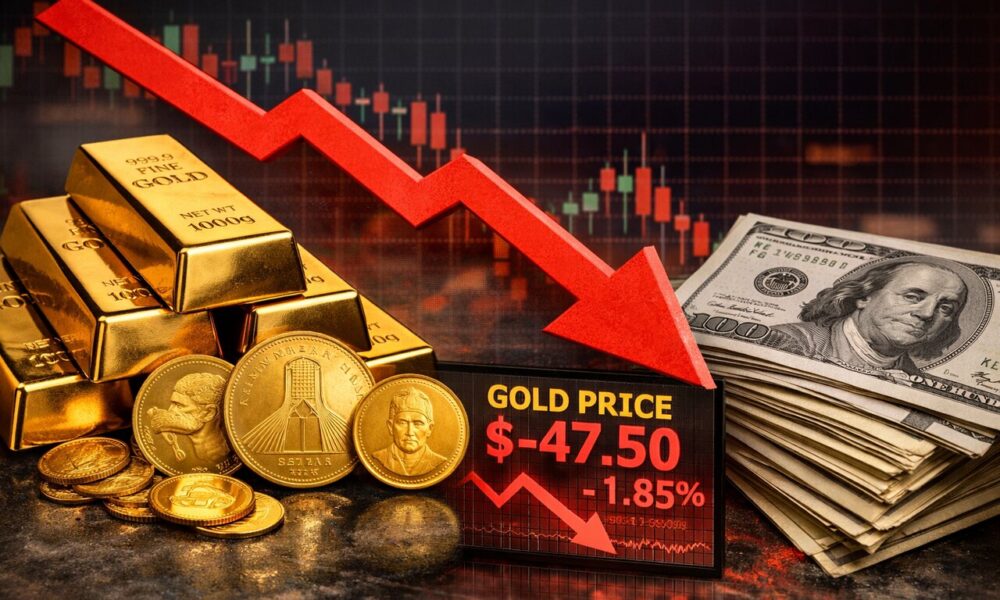 کاهش موقت نرخ‌ طلا و دلار در معاملات امروز