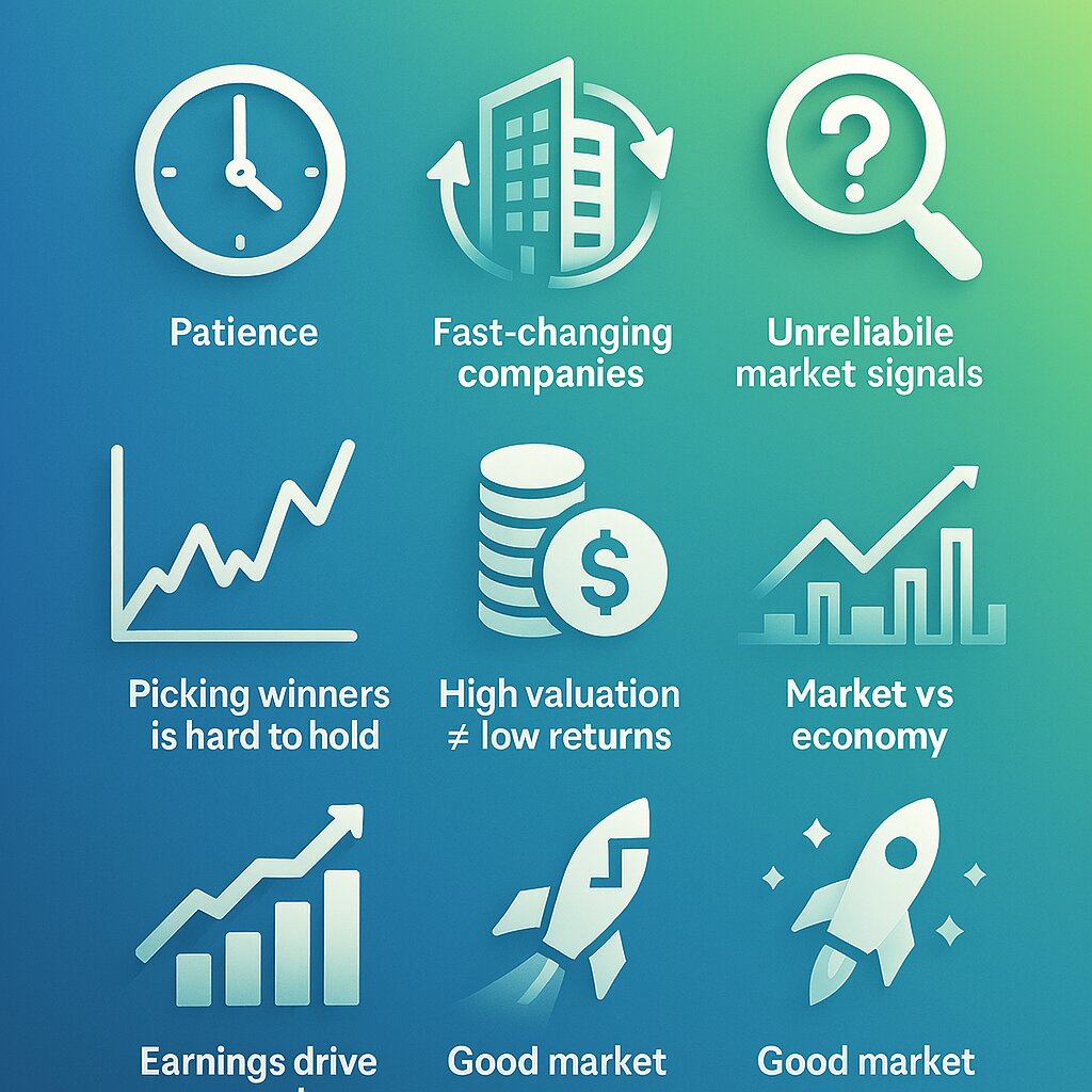 ۸ درس کلیدی سرمایه‌گذاری از بازار سهام ۲۰۲۵