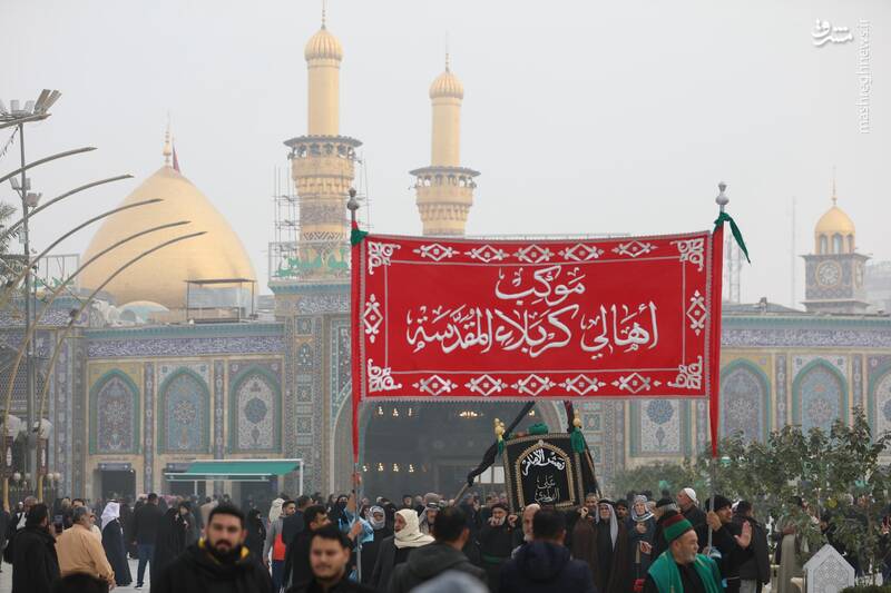 عکس/ تشییع نمادین پیکر امام هادی(ع) در کربلا