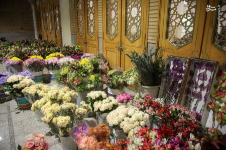 عکس/ ضریح حرم قم گل‌آرایی شد