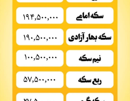 قیمت سکه امروز چهارشنبه ۱۵بهمن ۱۴۰۴