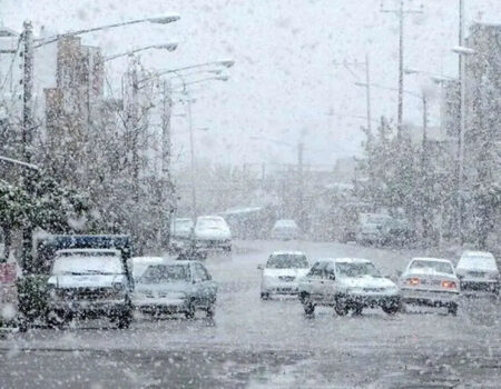 بارش برف در چالوس به ۳۵ سانتی‌متر رسید