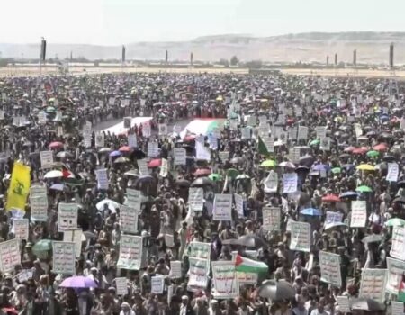 راهپیمایی گسترده یمنی ها در حمایت از ملت فلسطین