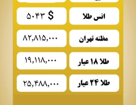 قیمت طلا امروز یکشنبه ۲۶ بهمن ۱۴۰۴
