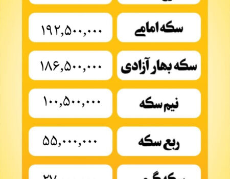 قیمت سکه امروز سه شنبه ۲۸ بهمن ۱۴۰۴