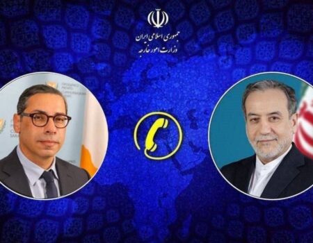 تماس تلفنی وزیر امور خارجه قبرس با وزیر امور خارجه جمهوری اسلامی ایران