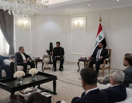دیدار وزیر خارجه با رئیس پارلمان عراق